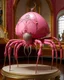 Placeholder: A pink spider mansion with magical gas painted by Peter Carl Faberge