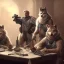 Placeholder: Wolfpack sitting at Table