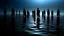 Placeholder: Distorted Human Silhouettes: The submerged figures appear ghostly, their forms warped by the water’s movement, suggesting themes of memory, loss, or the subconscious.