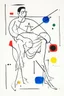 Placeholder: Reprezentare grafica moderna figurativa cu simboluri ,minimal art similar cu desenele lui Picasso , a unui desen facut de un autist , reprezentand statuia Pieta , în stilul combinat acuarelei umede a lui Joan Miro si cu filigran lineart minimal a lui Jean Cocteau cu Paleta de culori impresionista cu culori putine si tari. Fond alb si linii color subtiri si paralele, cu umbre de lumina cu hasuri incrucisate