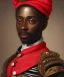 Placeholder: Negro Felipe, african slave, 1600's military red uniform, red headband