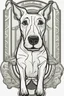 Placeholder: irish bull terrier logo, thick lines, vector