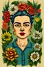 Placeholder: Genera una imagen de una enfermera , en el estilo de Frida Kalo .-