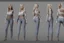 Placeholder: Female characters design mode sheet often have softer curves and a more hourglass figure. Consider the proportions of the bust, waist, and hips to create a feminine silhouette. full anatomy with modern cloth like jeans and t shirt.
