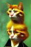 Placeholder: Portrait of a cat by Van Gogh