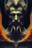 Placeholder: portrait photography of an ethereal beautiful animal god, Fire theme art, Dark moody night atmosphere, Portrait of a man by Michelangelo, 8K, close-up face, anatomically perfect face, oak tree roots, ignore NSFW