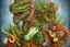 Placeholder: Dragonhead with vegetables like Arcimboldo