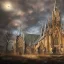 Placeholder: Insanely detailed photograph of an “ gothic church” with intricate detauled clouds, intricate embroidered band of stars, hyperdetailed painting by Ismail Inceoglu Huang Guangjian and Dan Witz CGSociety ZBrush Central fantasy art album cover art,8K, hdr, romantic, mysterious, ominous, flowers, jewelry, steam,oil,cafe,street vendor,steamship,D&D