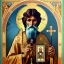 Placeholder: patron of photographers. holding a camera in hands. orthodox icon with saint photographer. Cyrillic inscriptions. hyperdetailed, Alphonse Mucha, Zdzisław Beksiński, poster, illustration, ink, oil on canvas, 18th century atlas