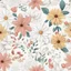 Placeholder: Seamless flowers digital paper white background