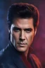 Placeholder: facial portrait - Elvis Mel Gibson - 32k, UHD, 1080p, 8 x 10, glossy professional quality digital photograph - dark blue and dark red, and light maroon and purple and foggy black gradated background, historic, powerful, octane rendering, exquisite detail, 30 - megapixel, 4k, 85 - mm - lens, sharp - focus, intricately - detailed, long exposure time, f8, ISO 100, shutter - speed 1125, diffuse - back - lighting, ((skin details, high detailed skin texture)), (((perfect face))),