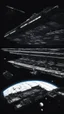 Placeholder: huge space station in an inky black space