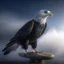 Placeholder: bald eagle on surfing board photo shoot, 8k, down-light, soft light, depth of field, photo realism, trending on art station, high detail, smoke and fog