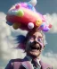 Placeholder: Ultra realistic speed clouds sky scene, wide angle view, sweet childs falling down, inflatable color clothing, free jumping flying, many trinkets, hair monster, many jelly beans, balls, color smoke, smile, happy, circus style, extreme, wind, clouds sea, 20,000 feet altitude, stratosphere, soft color, highly detailed, unreal engine 5, ray tracing, RTX, lumen lighting, ultra detail, volumetric lighting, 3d, finely drawn, high definition, high resolution.