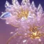 Placeholder: one big crystal subtle flower in a galactic ambiance with a beautiful fairy, transparent petals, delicate colors, in the foreground, full of details, smooth，soft light atmosphere, light effect，vaporwave colorful, concept art, smooth, extremely sharp detail, finely tuned detail, ultra high definition, 8 k, unreal engine 5, ultra sharp focus