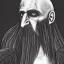 Placeholder: Greek Orthodox nosferatu long beard made of tentacles with long arms and a robe made a human faces