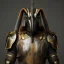 Placeholder: Photo anubis god warrior antropomophized in armour black and gold