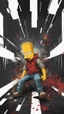 Placeholder: A ultra realistic poster of Bart Simpson in the red matrix , by Daniel Castan :: Carne Griffiths :: Andreas Lie :: Russ Mills :: Leonid Afremov, dark background, high detail