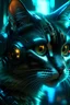 Placeholder: cyberpunk image with a cat