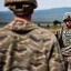 Placeholder: Soldier wearing tiger stripe camouflage