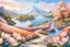 Placeholder: A breathtaking, high-resolution rendering of a picturesque spring landscape. A winding path with vibrant, colorful flowers like tulips, and cherry blossoms takes the viewer's eye through the foreground. Majestic hills and mountains form the backdrop, with a serene waterfall cascading into a crystal-clear lake below. The sky above is a soothing blend of soft blue and warm hues, reflecting the golden light of the setting sun. Realistic, detailed, high contrast, 8k, high definition, concept art