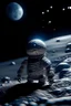 Placeholder: snowman on the moon, 4 k, down light, depth of field, trending art, spray paint, high detail, fantasy art, alien connection, future tech