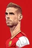 Placeholder: Jordan Henderson English football player cartoon 2d