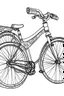Placeholder: Outline art, no shading, , cartoon style, power bicycle, black and white, low detail, --ar 9:11