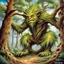 Placeholder: fantasy 90's tcg art of fantasy tree creature