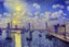 Placeholder: Retrowave city, clouds, camille pissarro p