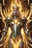 Placeholder: Queen in impact picture,translucent and glowing metallic patterns,(glowing metal objects hovering in the air and surrounding him:1.2),(Electric arcs and sparks:1.2),(flow of energy:1.2),(translucent magnetic lines:1.2),(golden silver grey and shimmering light effects:1.2)