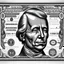 Placeholder: hedcut wsjstyle engraved light lined based on united states federal reserve note dollar bill