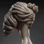 Placeholder: sculpted hair
