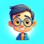 Placeholder: a funny and smart boy ai cartoon profile picture