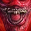 Placeholder: red, monster, tentacles, teeth, horror, detailed, realistic, gore, eyes, 8K, fantasy, scary, demonic, hyperrealism, huge, blood, creature, highly detailed