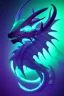 Placeholder: Alien Dragon, glow, neon, photo stacking, art photography, 85mm, Canon, bokeh, blue background, stunning