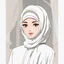 Placeholder: A hejab girl , vectorized , anime , 8k