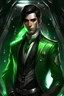 Placeholder: galactic man black haired green eyed suit dressed nice lips tall cavalry