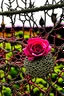 Placeholder: Rose-flower wrapped with barbed-wire