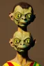 Placeholder: smeagol in Kente, ghana colours, high detail