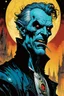 Placeholder: create an ethereal, otherworldly Ravnos antediluvian vampire time traveler , in the comic book art style of Mike Mignola, Bill Sienkiewicz, and Jean Giraud Moebius, with highly detailed facial features , finely inked , dramatic natural lighting