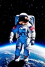 Placeholder: космонавт рекламирует планету Земля