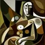 Placeholder: picasso abstract brown woman lying more cubism