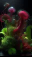 Placeholder: "3D HR Complex Unique and Beautiful Bioluminescent Carnivorous Plants, a breathtaking frontier fantasy artwork by Android Jones, Jean Baptiste monge, Alberto Seveso, Erin Hanson, Jeremy Mann. Minimalist highly detailed and complex professional_photography, masterpieces, 8k resolution concept art, Artstation, tricolor, Unreal Engine 5, cgsociety" Highly detailed ArtStation Concept Art Clear Focus Smooth cinematic 4K epic Details Serious Stoic ARTgerm AN's mature art. Bosch painting style,Busch