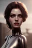 Placeholder: portrait,beautiful red girl robot, post-apocalyptic in a cyberpunk city, realistic, intriacte detail, sci-fi fantasy style, volumetric lighting, particales,highly detailed,cinamatic, deep