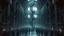 Placeholder: Many Stairs between walls and buildings in bleak prison, in center a big vertical spiral staircase the end of which cannot be seen, underneath many black human silhouette, dark blue and gray colors, cold, grim vibe, high detailed, surreal, dark, cinematic