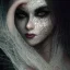 Placeholder: beautiful gothic woman with thick white spiderwebs on face, dark, runny mascara, 8k, high-quality, fine-detail, intricate, sharp, crisp, digital art, detailed matte, illustration, octane render, brian froud, howard lyon, Anne Dittman, Anne Stokes, Lisa Parker, Selina French