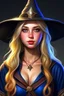 Placeholder: RPG female blond witch, fantasy realistic style