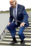 Placeholder: Joe Biden dressed as a wizard stumbling down the steps of air force one