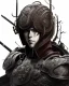 Placeholder: Detailed anime boy, dark brown hair, black and red dragon scale armour, intricate details, full body portrait, keep head in frame, slight smile, black Japanese motif, concept art, highly detailed, digital painting, concept art, sharp focus, illustration, art by Yoji Shinkawa, WLOP and greg rutkowski and alphonse mucha and artgerm and yanjun Chen and Junji ito and Makoto Shinkai, HDR, octane render